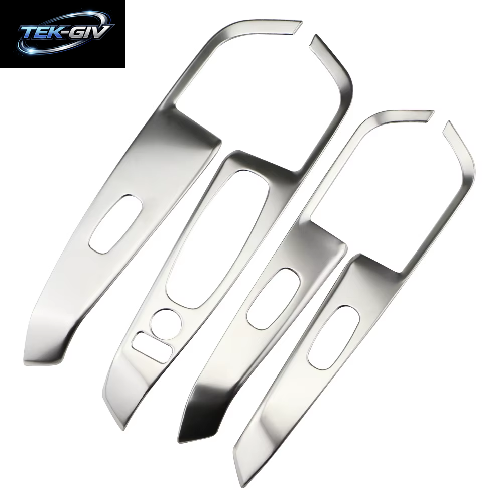 4Pcs Auto Tür Armlehne Fensterheber Schalter Taste Panel Abdeckung Trim Aufkleber Für Nissan Kicks 2017 - 2023 LHD Innen Zubehör
