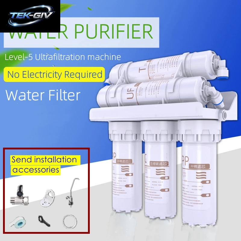 3+2 Wasserfiltersystem 5 Stufen Trinkwasserfilter Luftreiniger Für Haushaltsküche Mit Filterkartusche Kit Wasserhahnfiltration