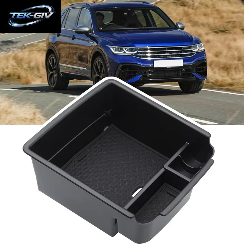 Auto Mittel Konsole Organizer Tablett Armlehne Aufbewahrung Sbox Passt Für Vw Tiguan 2 Mk2 2017 2018 2019 2020 2021 2022 Auto Verstauen Aufräumen
