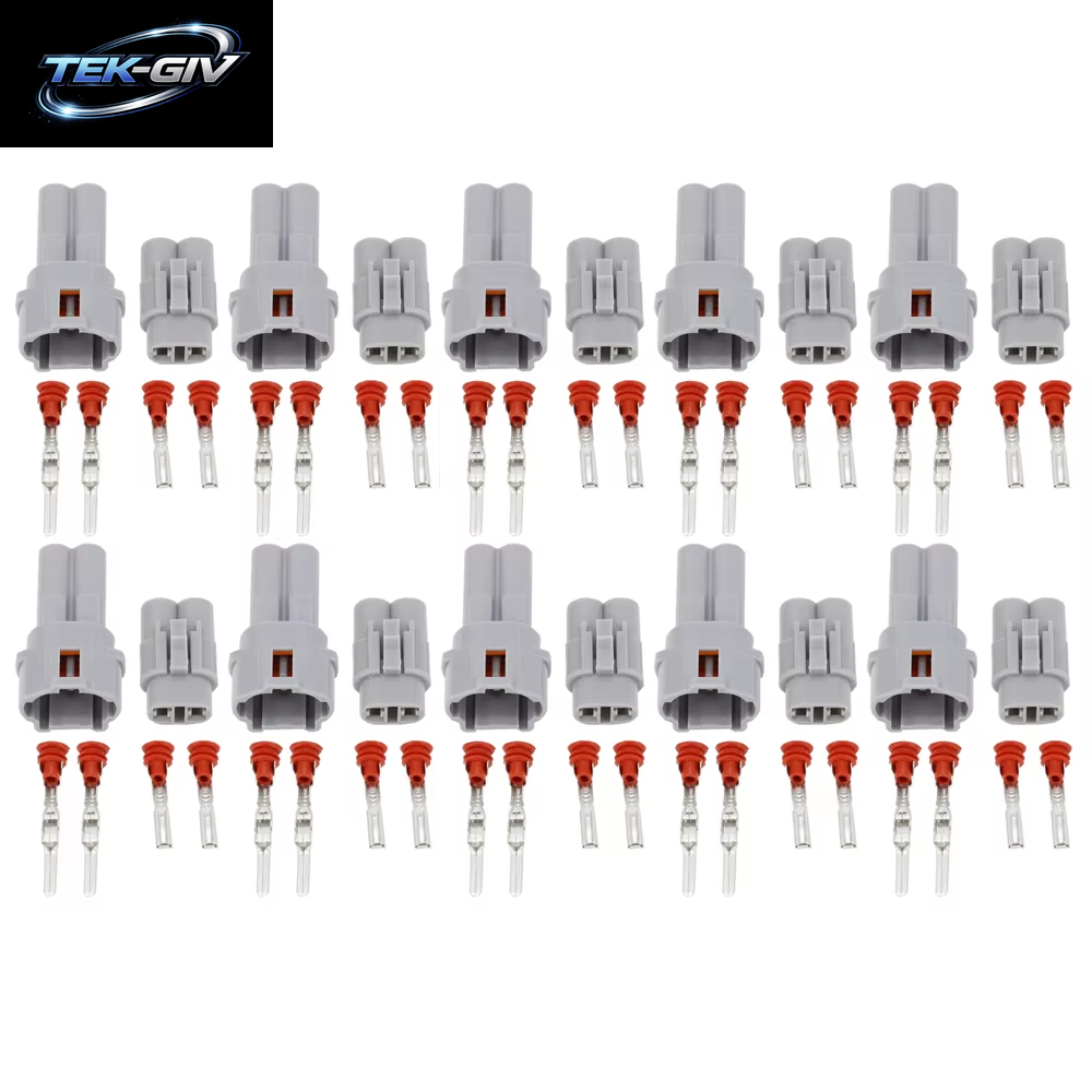 5/10 Sets 2-Poliger DJ7026-2-11/21 Auto-Wasserdichter Kabelbaum Männlich Weiblich Grau Wasserdichter Stecker 6187-2311 6180-2321