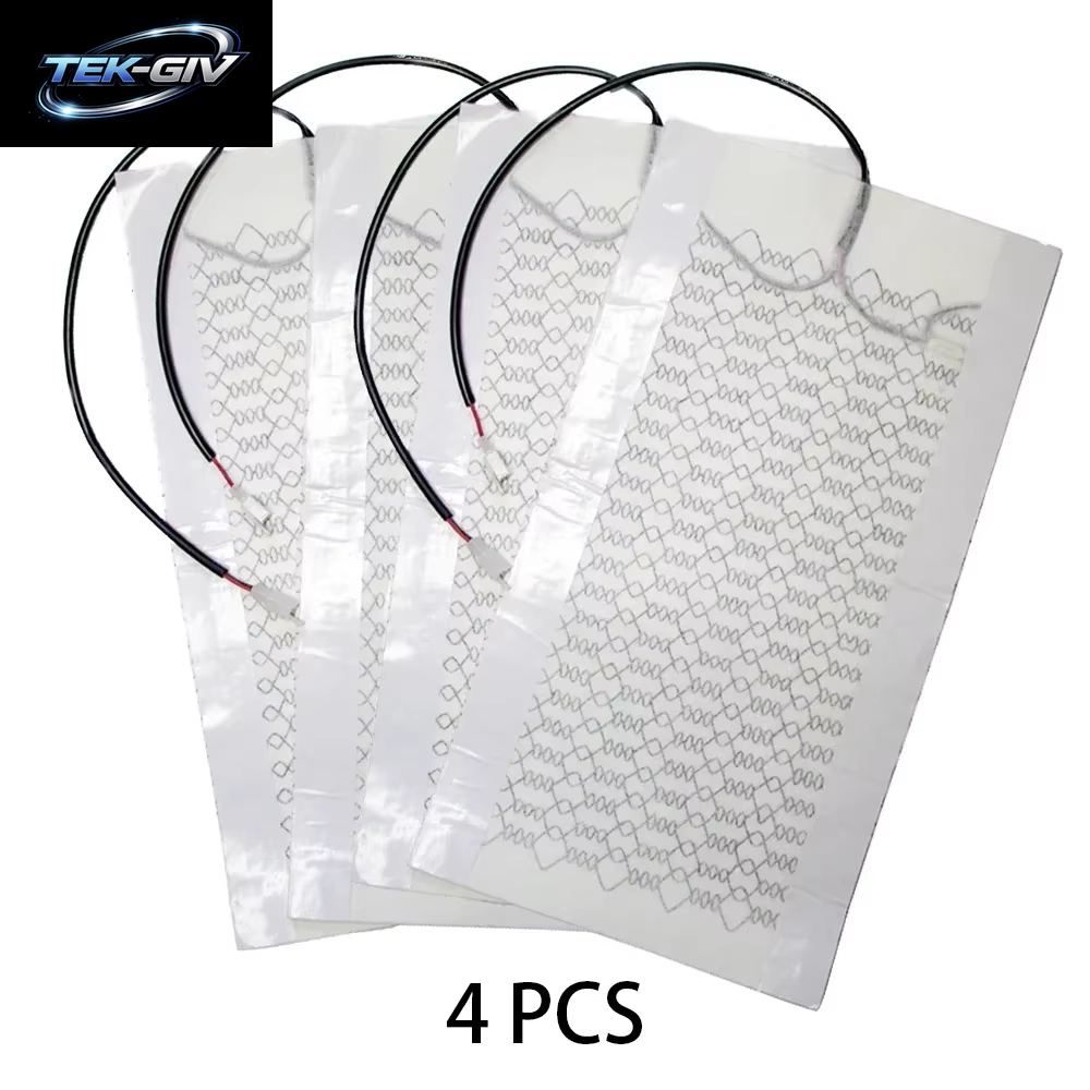 2 Stücke/4 Stücke 12 V Universal Auto Sitz Beheizte Heizung Heizung Carbon Faser Auto Sitz Wärme Pads Kissen Matte Winter Wärmer Sitzbezüge Set