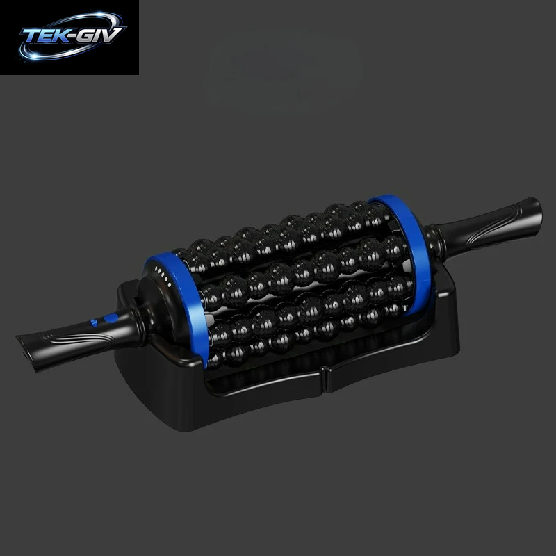 NEU Kabelloser Rollmassagegerät Wiederaufladbarer Vibrator 360° Rollender Perkussionsmassager Muskelentspannung Rücken Fuß Bein Entspanner