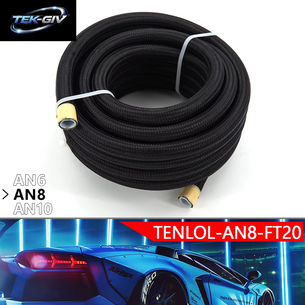 Kostenloser Versand 10/20 Füße 3 M/6 M AN6 AN8 AN10 PTFE Öl Kraftstoff Schlauch NYLON Geflochtene Innenseite PTFE