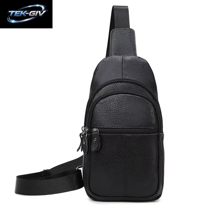 Brusttasche Aus Echtem Leder Für Herren, Große Umhängetasche Aus Rindsleder, Business-Pendler-Umhängetasche Für Herren, Handy-Aufbewahrungstasche