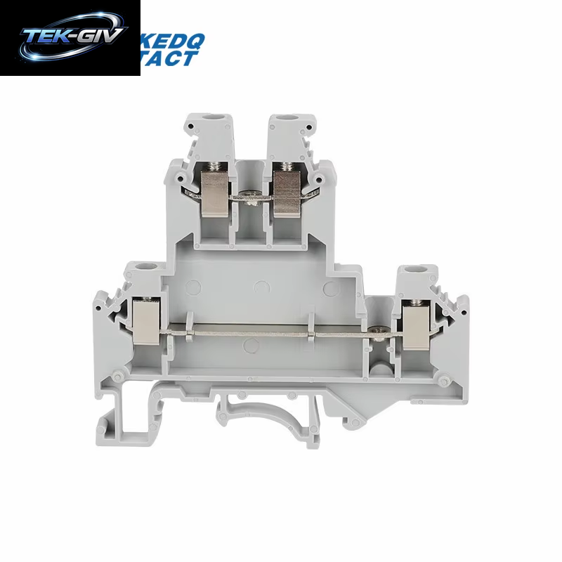 UKK/UKKB 3 10 Stück Doppel-Schraubverbinder 2,5 Mm2 Drahtstopfen Elektrischer Universal-Din-Schienen-Klemmenblock Mit 2 Stufen UKK3 UKKB3