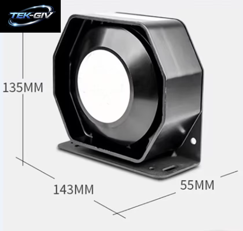 Auto Montierte Alarmmodifikation Werbehupe 12V24V Autoalarmhupe Großer Lautsprecher 300W Alarmhupe Auto Schwarze Fronthupe