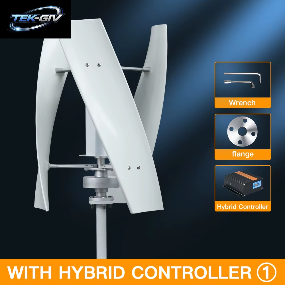 Vertikale Windkraftanlage Für Den Haushalt, 3000 W, 12 V/24 V/48 V, Geräuscharm, Kostenloser Mppt-Controller, Stufenlose Lieferung in Polen