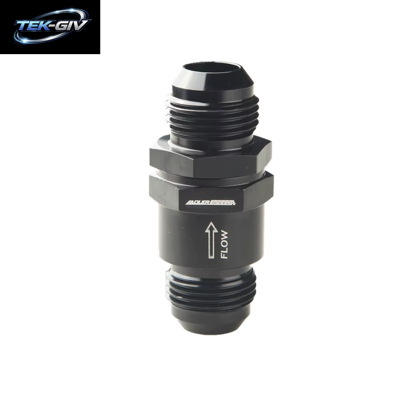 An6 An8 An10 An12 Aluminium Rückschlag Einweg-Rückschlag Ventil Kraftstoff-Efi-Anschluss Adapter Schwarz
