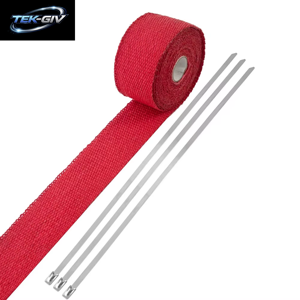 5 Meter Auto-Auspuffrohr-Wickel-Isolierung, Glasfaserband, Automatische Isolierung, Wärmegewickeltes Klebeband, Hochtemperatur-Rolle, Hitzeschild