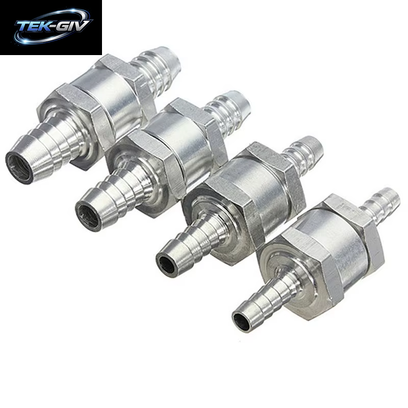 5/32 "4Mm Einweg-Kraftstoffleitungs-Rückschlag Ventil Rückschlag Diesel Aluminium Silber