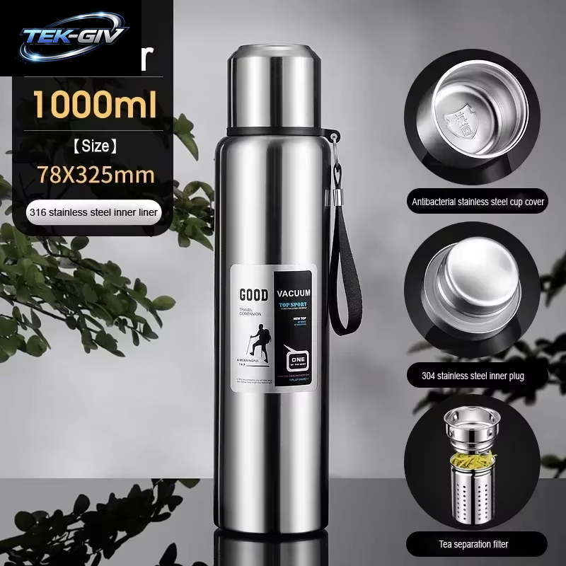 Große Kapazität Kalte Thermische Thermoskanne Becher Edelstahl Isoliert Tee Kaffee Wasser Flasche Isolier Flasche Topf Reise Becher