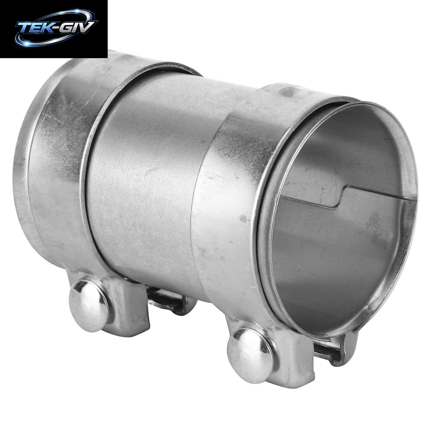 3In 76Mm Auspuffrohr Verbinder Doppel Klemm Verbinder Verzinkte Stahl Hülse Universal Rohr Ersatzteile Auspuff Band Kupplung
