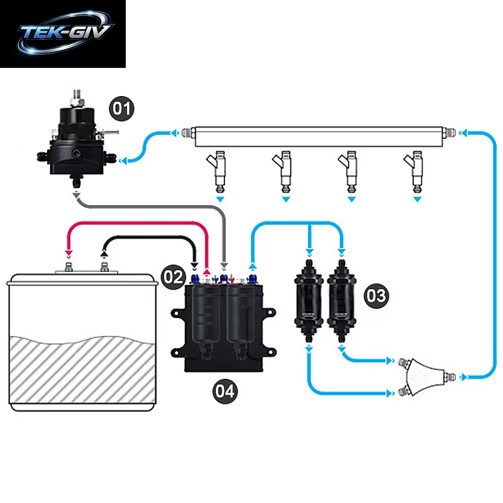 Hochwertige, Leistungsstarke Externe Inline-Kraftstoffpumpe EFI 400LPH 0580254044 0580 254 044 E85 Ethanol-Kompatibel