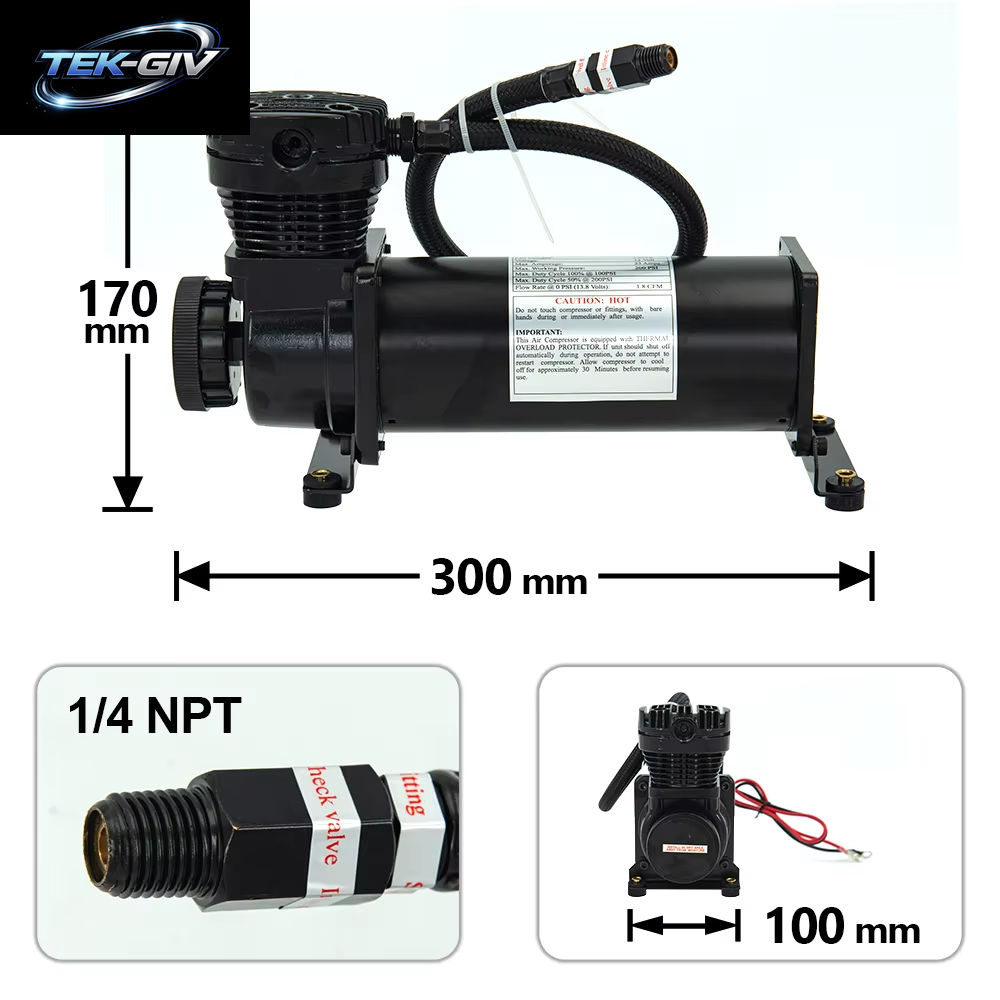 Universal 480C 12V Low Noise Suspension Luftkompressor Auto Air RIDE Suspension Kits Luftpumpe