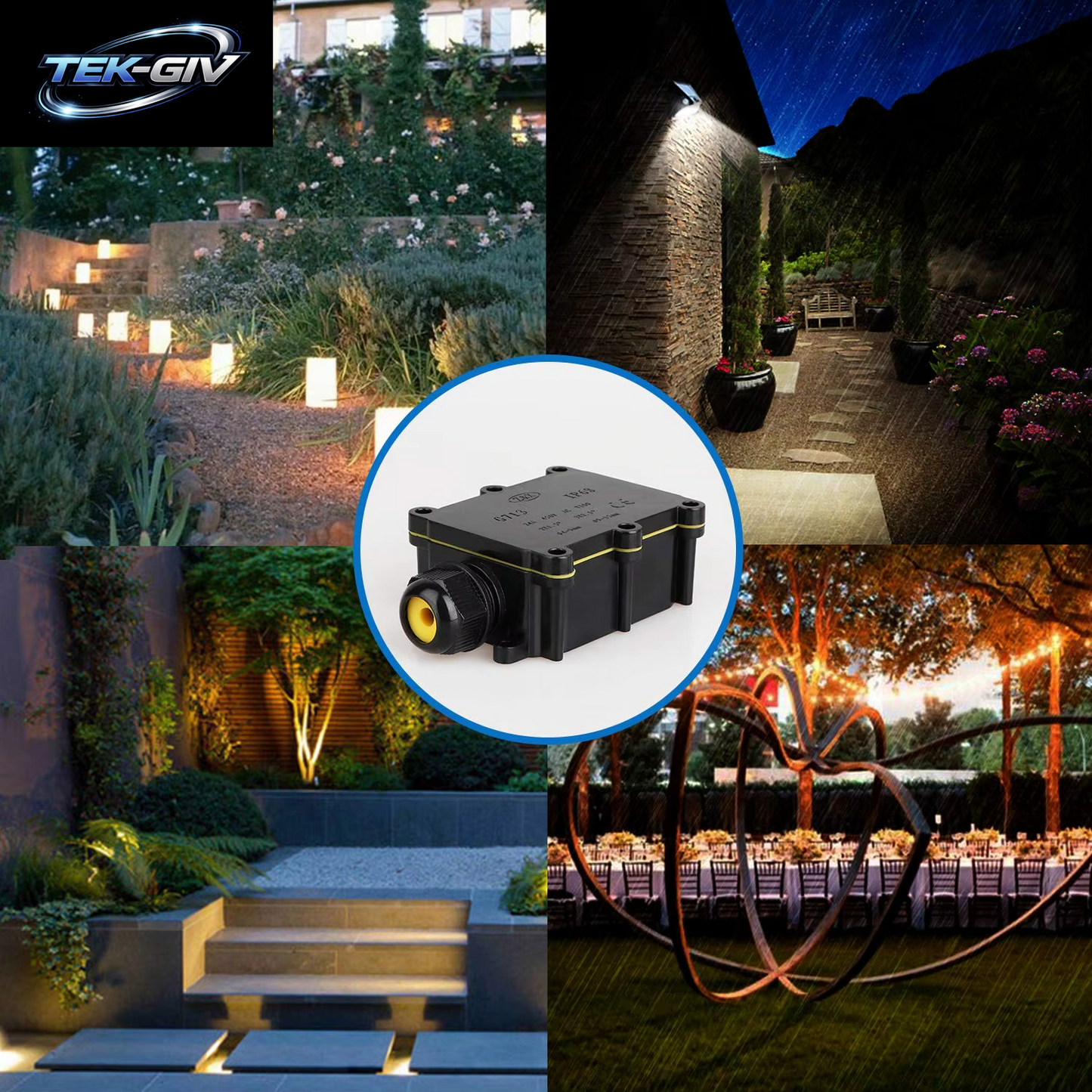 Wasserdichtes Ip68 Externes Anschluss Gehäuse 2-Wege-Stecker M20 Koaxialkabel-Anschluss Kabel 5-15Mm Außen Kabel
