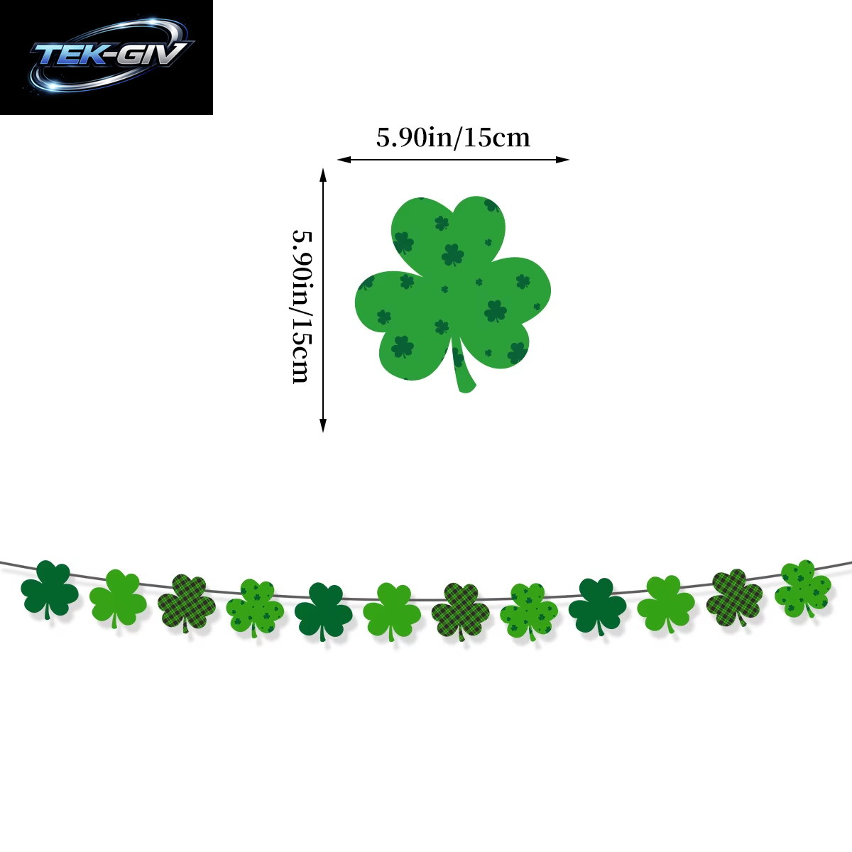 St. Patrick'S Day Banner Girlande Hängende Wirbel Dekorationen St. Patrick'S Day Party Banner Kleeblatt Luftballons St. Patrick Day Dekore