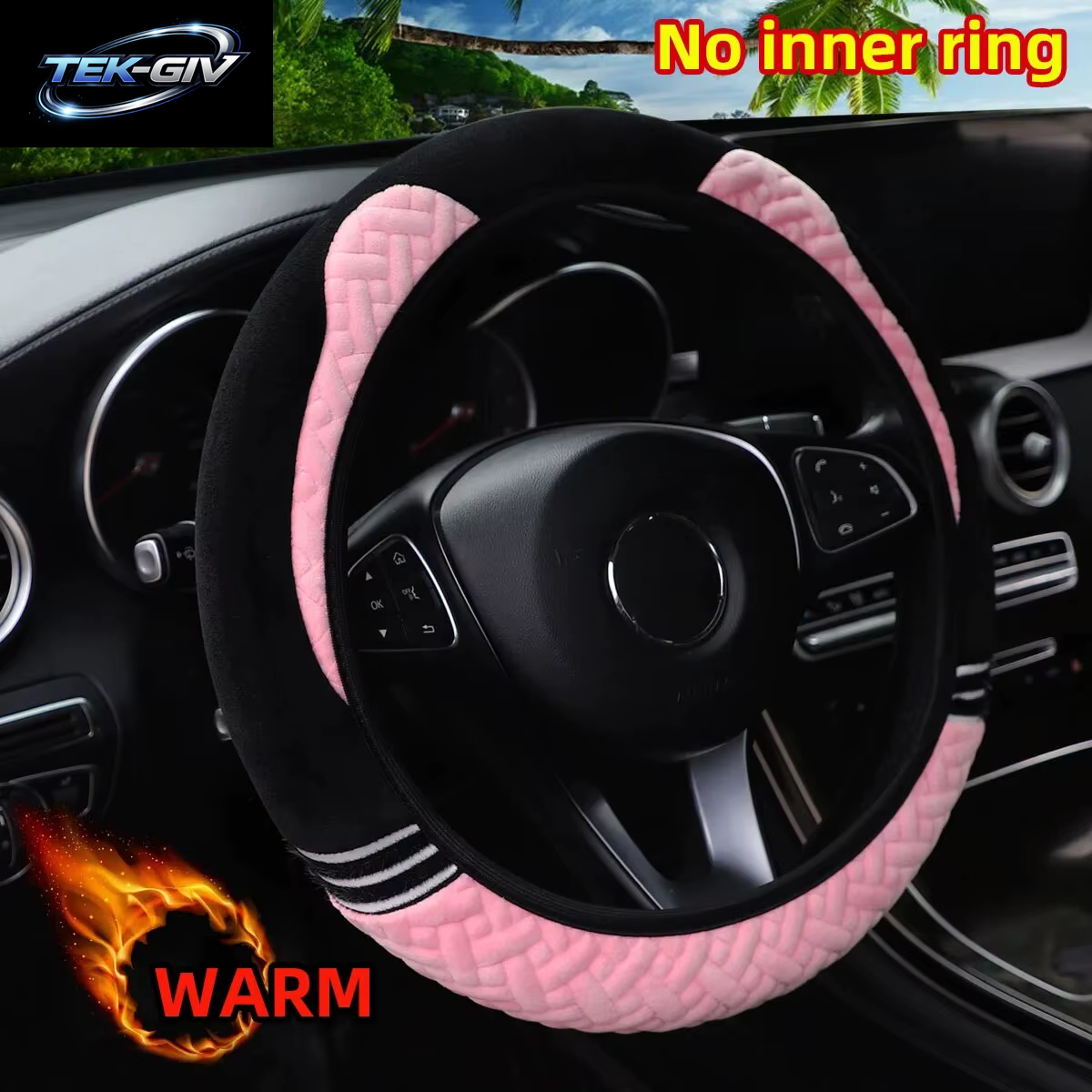 Handwarmer Plüschbär Cartoon Katze Auto Ohne Innenring Lenkradbezug Automotive Supplies 14,5-15 ZOLL