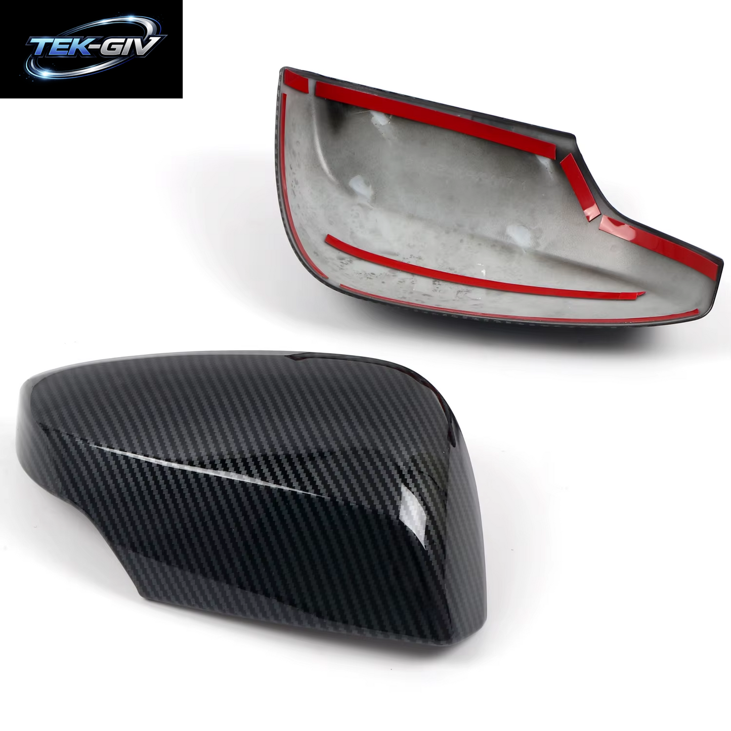 Für Subaru WRX STI 2015-2021 Auto Review Seite Spiegel Kappe Abdeckung Dekor Trim ABS Carbon Schwarz Zubehör 2 Stücke (Nur Fit STI Version