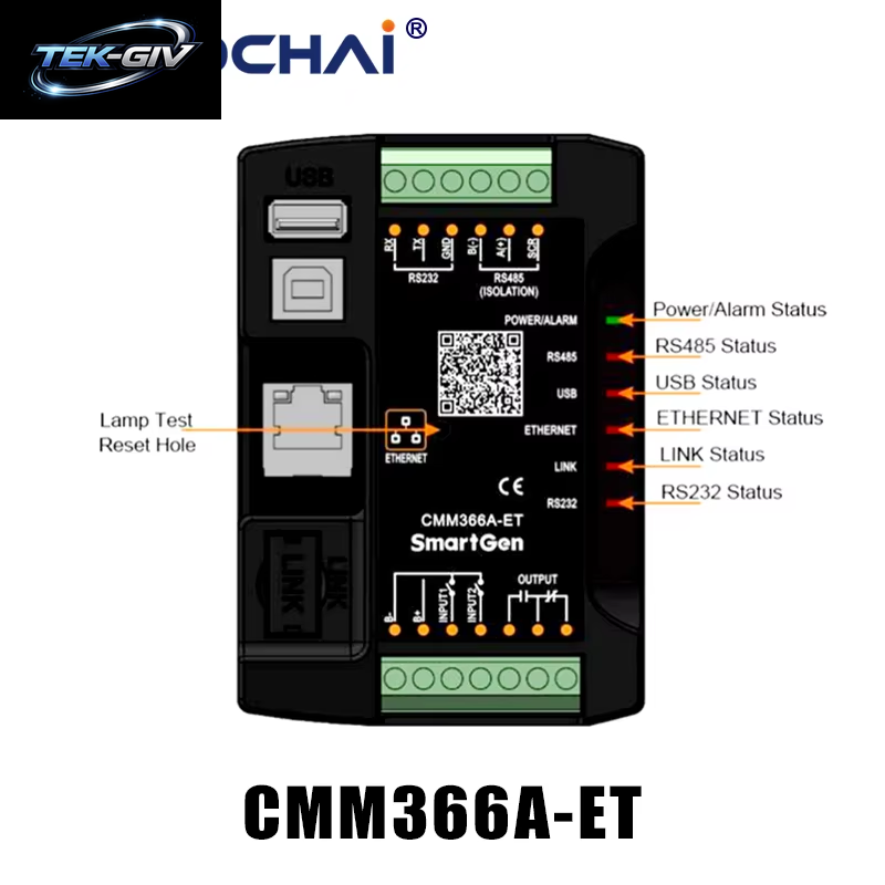 Smartgen CMM366A-ET Kabelgebundenes Ethernet Cloud Server Kommunikationsmodul Internet Monitor Bedienfeld CM366A-WIFI