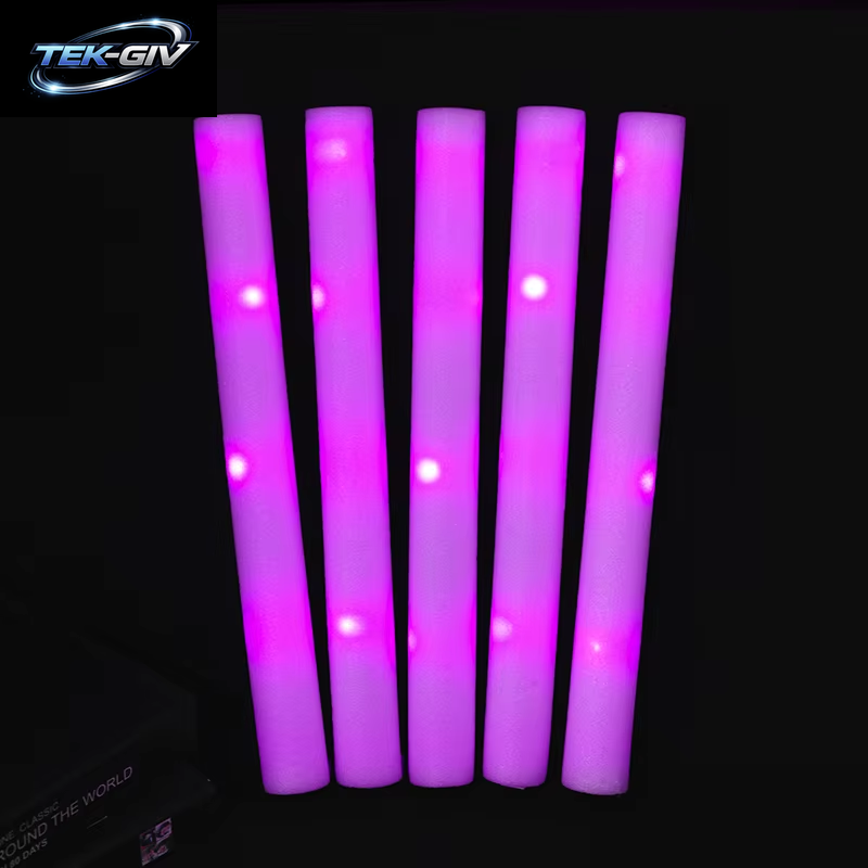 30 Stück RGB LED Glow Foam Stick Bulk Bunte LED Glow Sticks Cheer Tube Dark Light Geburtstag Hochzeit Party Supplies