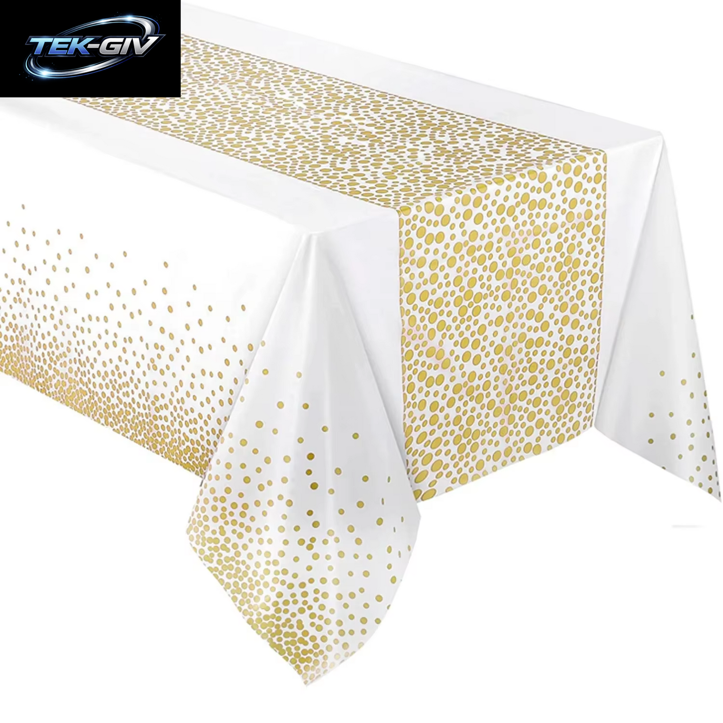 1 Stück Kleine Gepunktete Einweg-Tischdecke, Verdicktes Wasserdichtes Pevatablecloth, Dekoration Für Zuhause, Hochzeit, Geburtstag, Party, 54,4 X 108 Zoll
