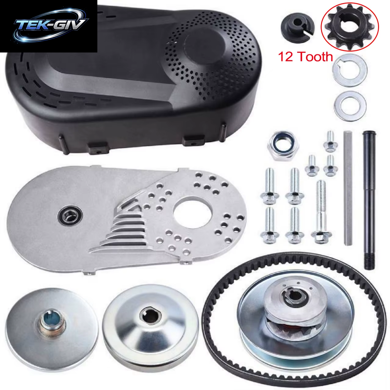 Go Kart Kupplung Kit Drehmoment Konverter Werkzeuge 3/4 Zoll 10T #40 41 Kette 12T #35 CVT Kupplung Kleine Motor Stick Gürtel Für 2HP-7HP