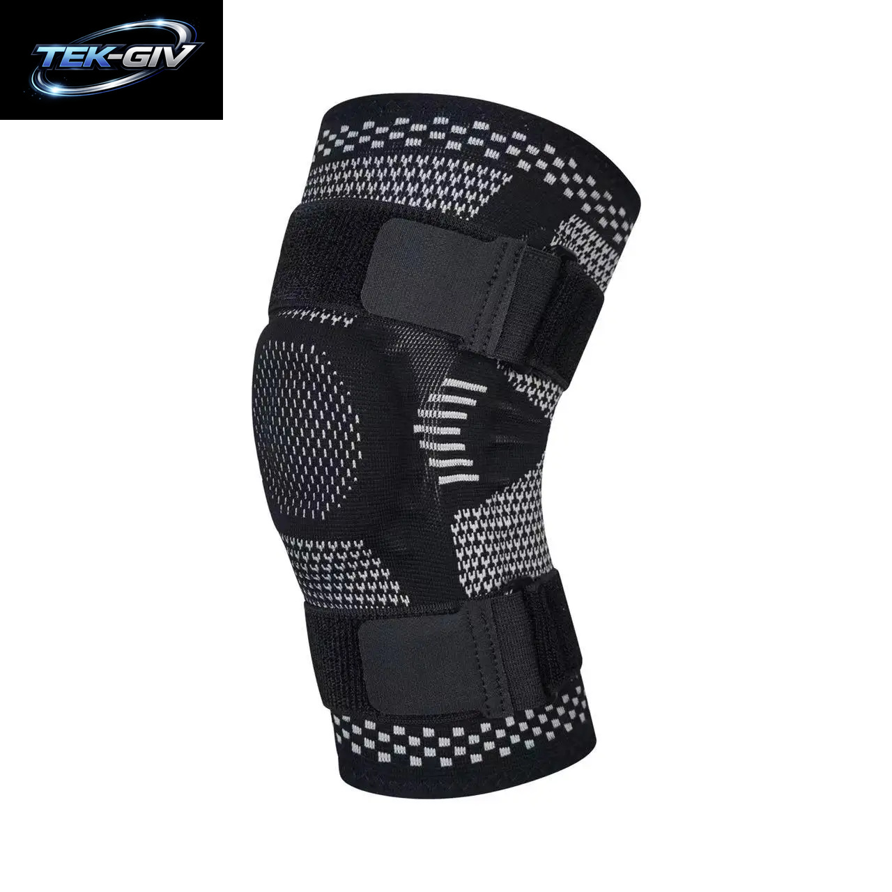 1 Stück Kniebandage, Kompressionsmanschette Mit Seitenstabilisatoren Und Patella-Gel Für Knieschmerzen, Meniskusriss, Acl-Verletzungserkennung