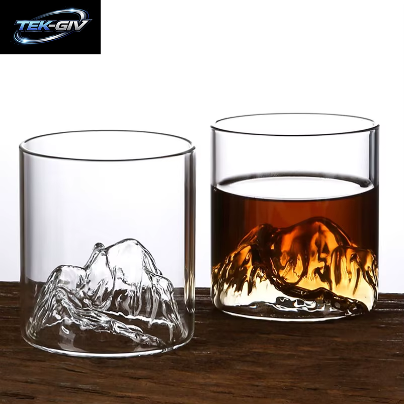 5 Unzen 3D Guanshan Whisky-Gläser-Set Transparentes Kristallglas Geeignet Für Whisky Cognac Cocktail Eiswein