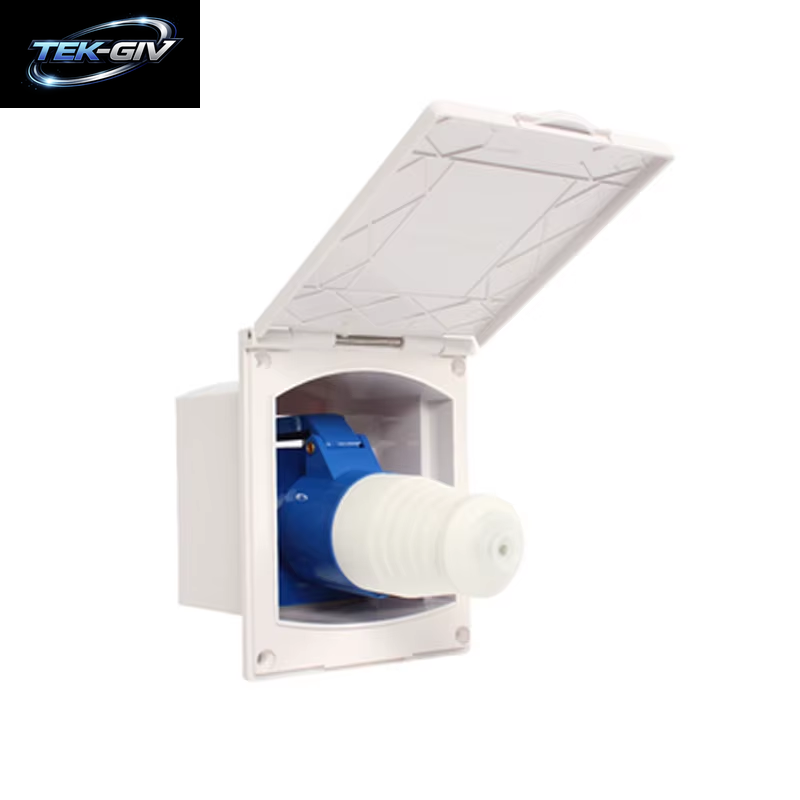 TYTXRV Camper 220V-240V 16A Externe Bündige Haken-Wasserdichte Steckdose Für Wohnwagen-Camper-Zubehör