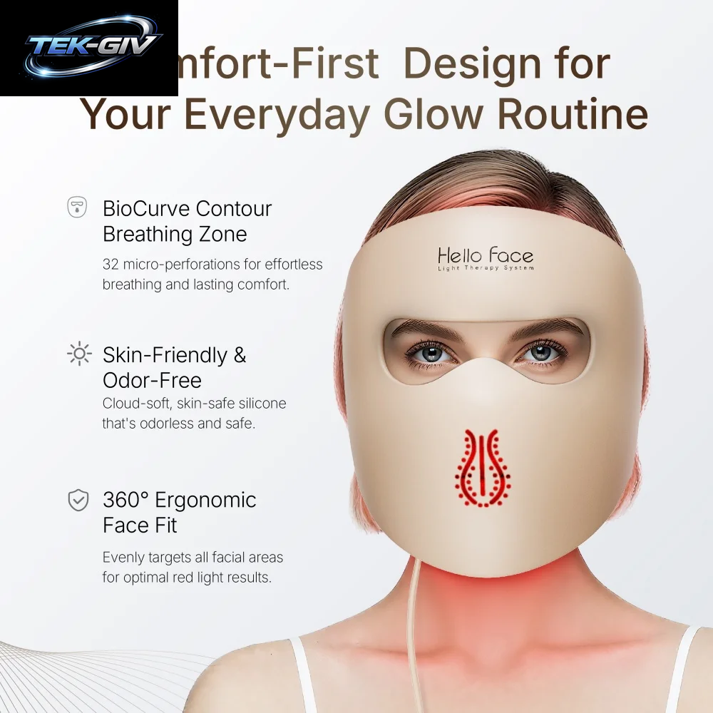 311 Leds Photon Schönheitsmaske 4-Farben Gesichts- Und Halspflege Flexible Konturierung 4D Silikonmaske Hello Face M300 Hautstraffung Anti-Akne