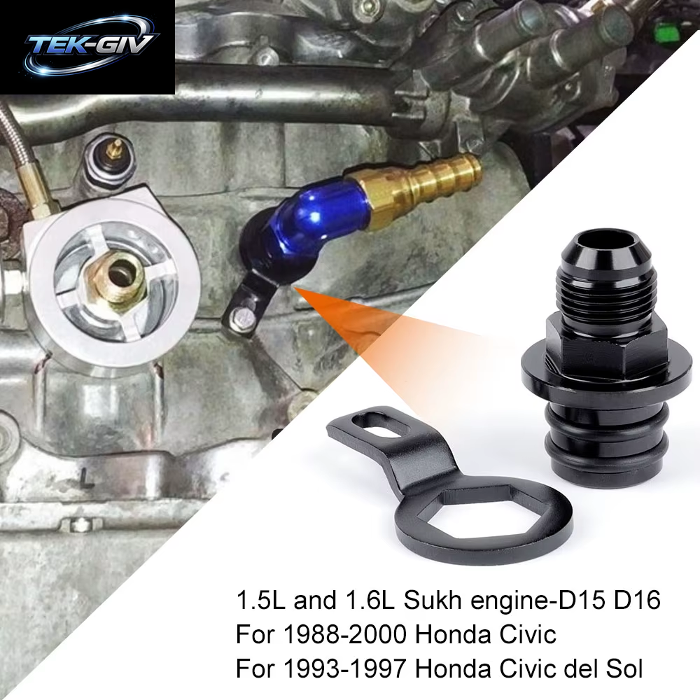AN10 Aluminium-Schwenkschlauch-Endstück-Adapter Für Honda Acura D-Serie D15 D16 Armaturen, Block-Stecker-Adapter, Entlüftungsbeschläge