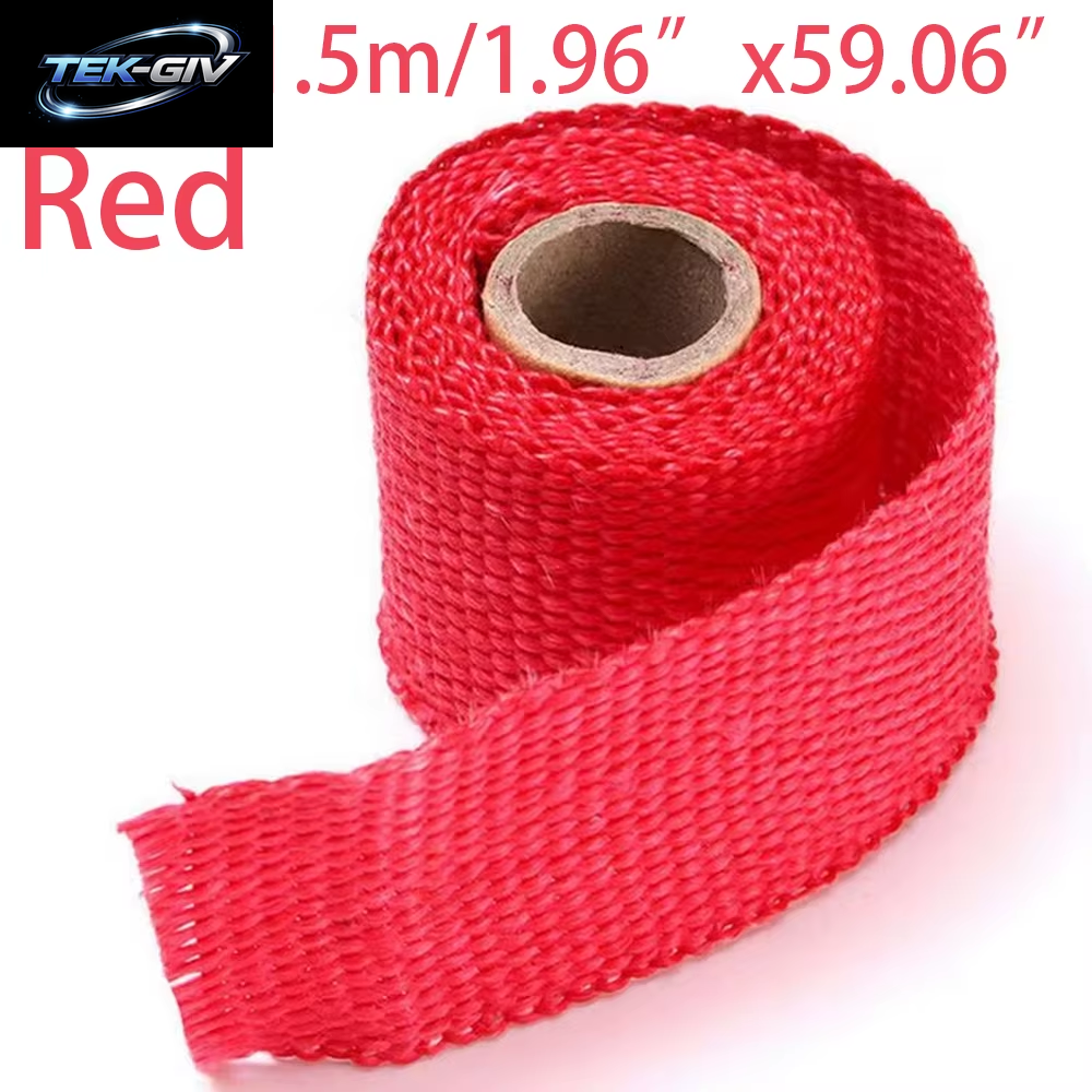 5 Cm * 1,5 M 2 "* 5 Ft 900-1200 Grad Temperatur Fiberglas Auspuff Header Wärme Wrap Band Wärmedämmung Rolle Beständig Rohr Band