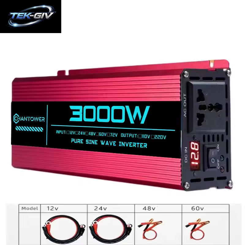 Reiner Sinus-Wechselrichter DC 12 V/24 V/48 V/60 V/72 V Zu AC 110 V/220 V 6000 W 5000 W 4000 W 3000 W 1600 W Konverter Auto Solar Power Inverter