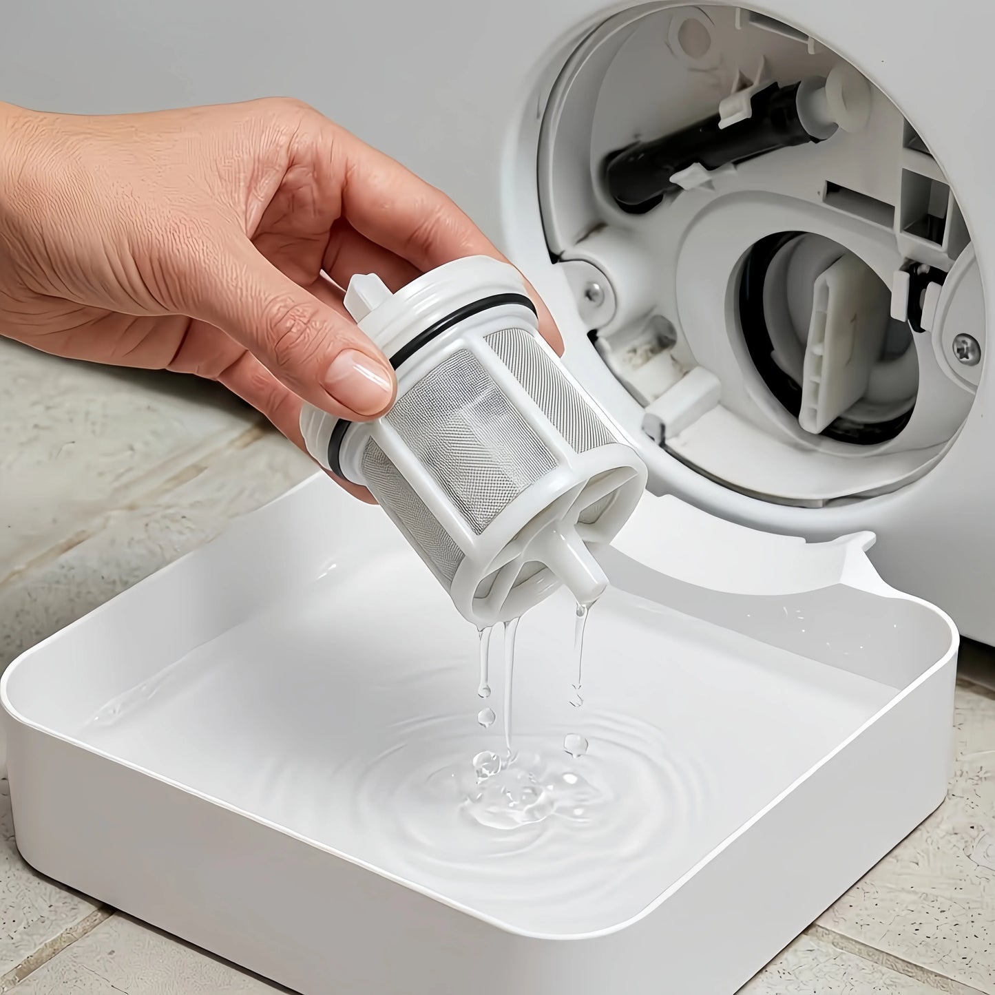 Waschmaschinen-Auffangwanne Für Abwasser, Kein Überlaufen, Mit Fussel- Und Fremdkörperfilter, Wasserauffangbox Für Sauberen Waschraum