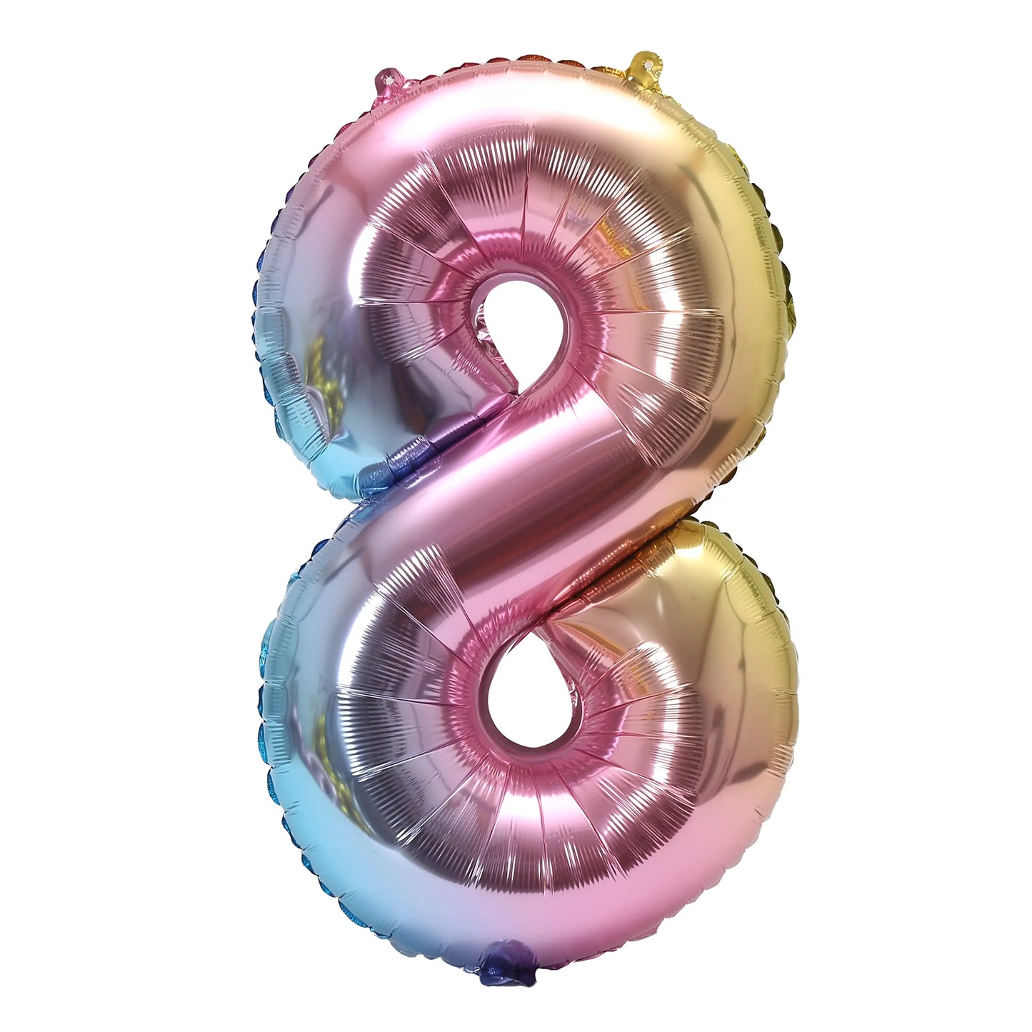 32 Zoll Regenbogen-Farbverlaufs-Zahlen-Folienballon 1-9 Für Kindergeburtstag, Party-Dekoration, Babyparty, Brautparty, Weitere Optionen Verfügbar