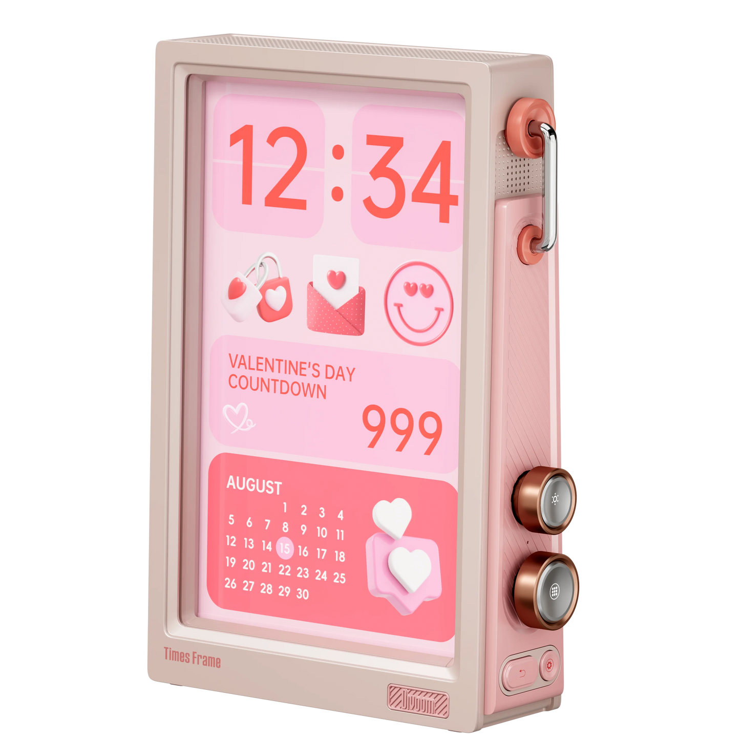 Divoom Times Frame Smart Hd-Bildschirm | 10,1" DIY Digitaluhr | Krypto-Aktien-Wetterkalender | Tech Gift Schreibtisch-Setup
