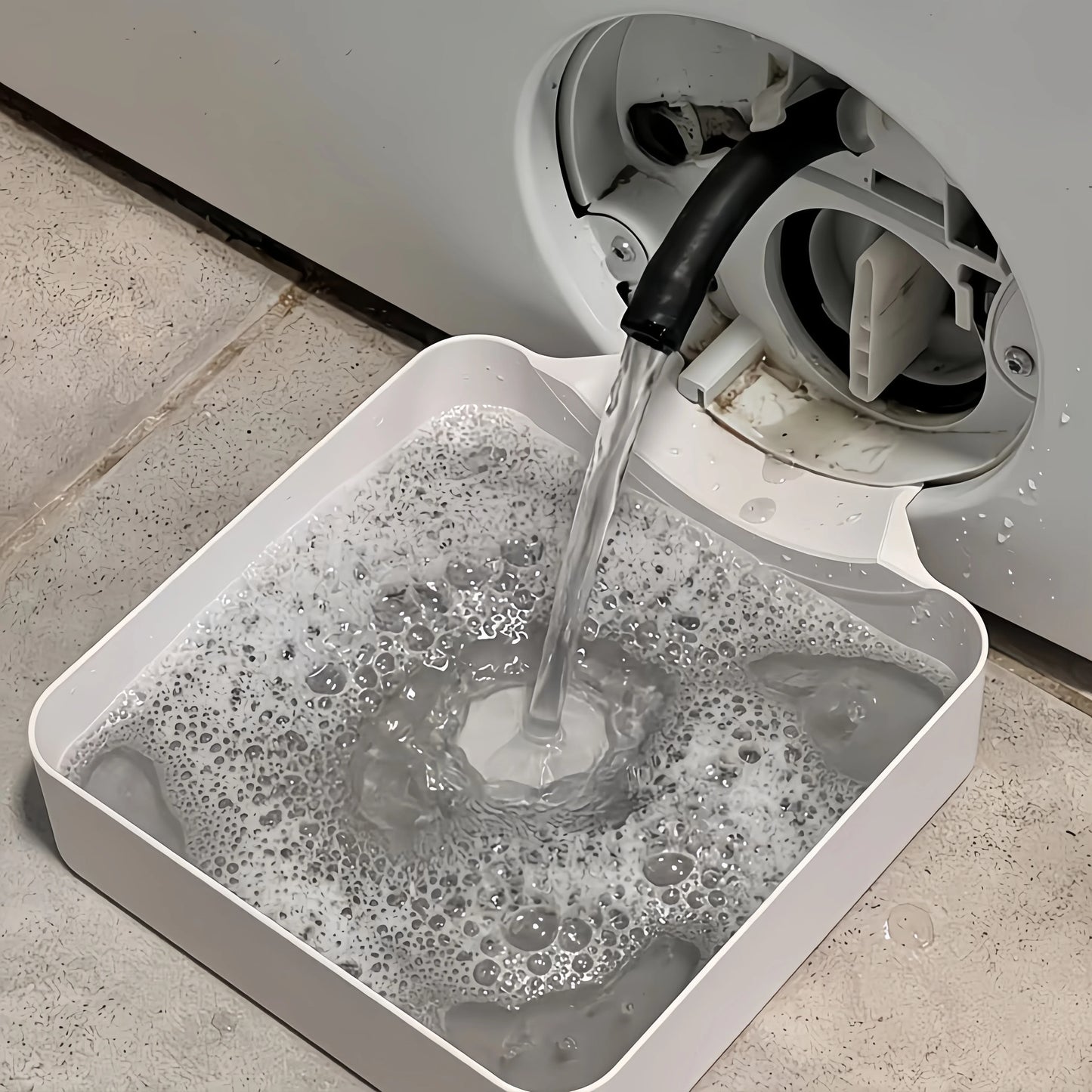 Waschmaschinen-Auffangwanne Für Abwasser, Kein Überlaufen, Mit Fussel- Und Fremdkörperfilter, Wasserauffangbox Für Sauberen Waschraum