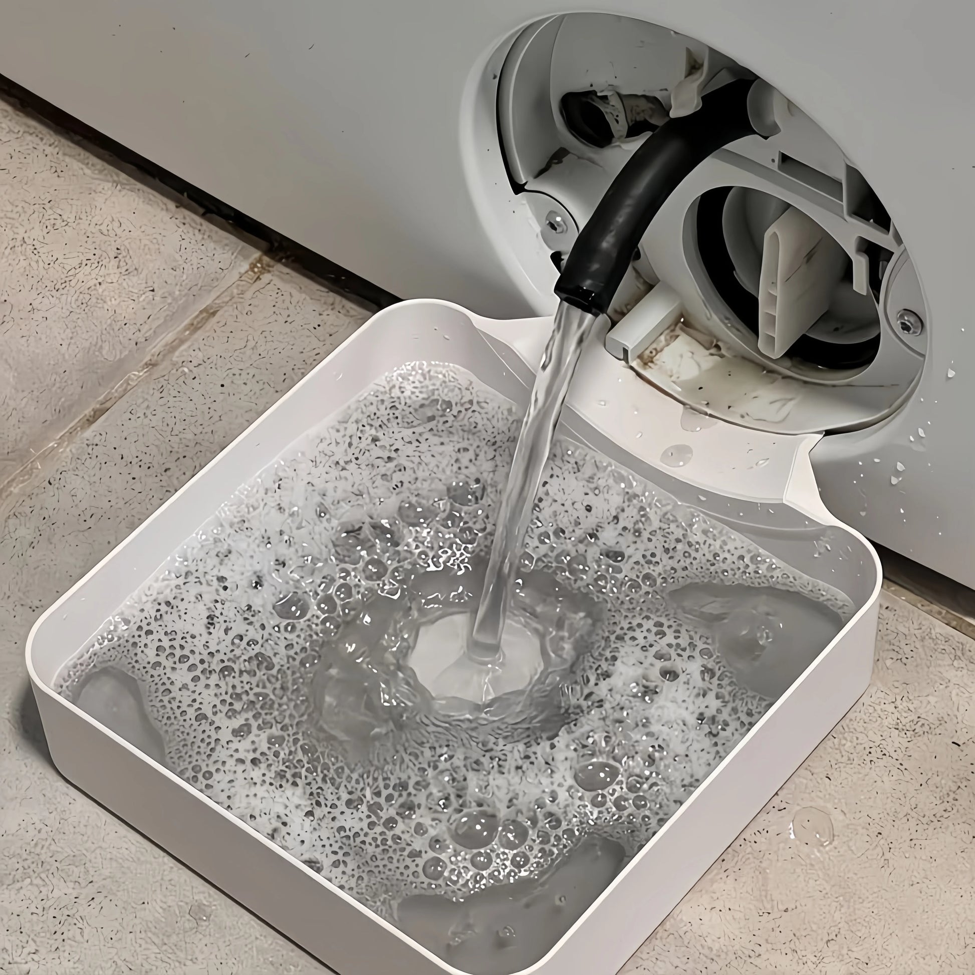 Waschmaschinen-Auffangwanne Für Abwasser, Kein Überlaufen, Mit Fussel- Und Fremdkörperfilter, Wasserauffangbox Für Sauberen Waschraum