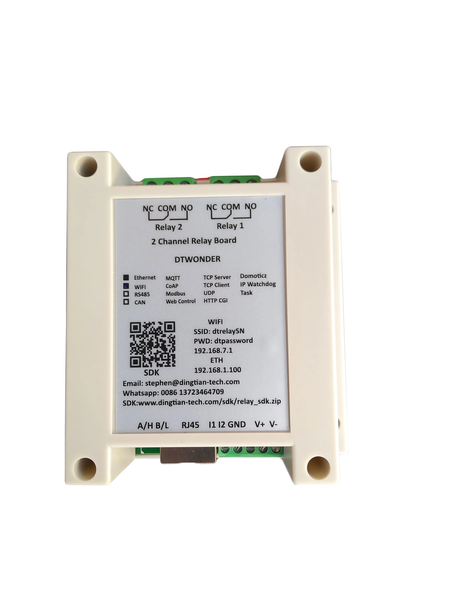 Ethernet-Relais-Netzwerk-Wlan-Switch Modbus MQTT TCP UDP Web Http-Zeitplan Task CAN RS485 Coap Domoticz Timer-Modul
