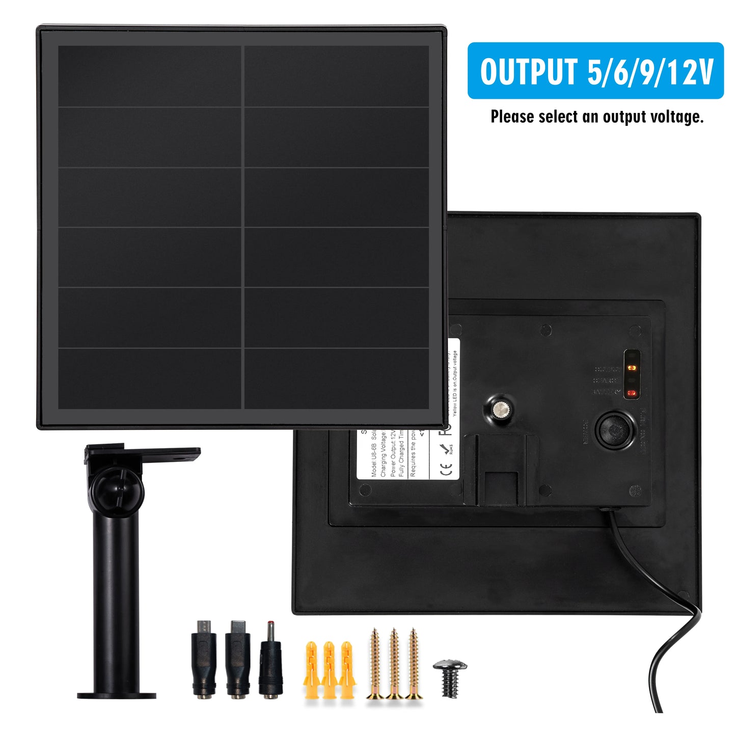 8 W Solarpanel, Wasserdicht, Micro-Usb/Typc-Ausgang, 5 V Solarzellen, Aufladen, Installieren Sie 18650-Batterien Im Freien Für Leds Oder Fernsensoren