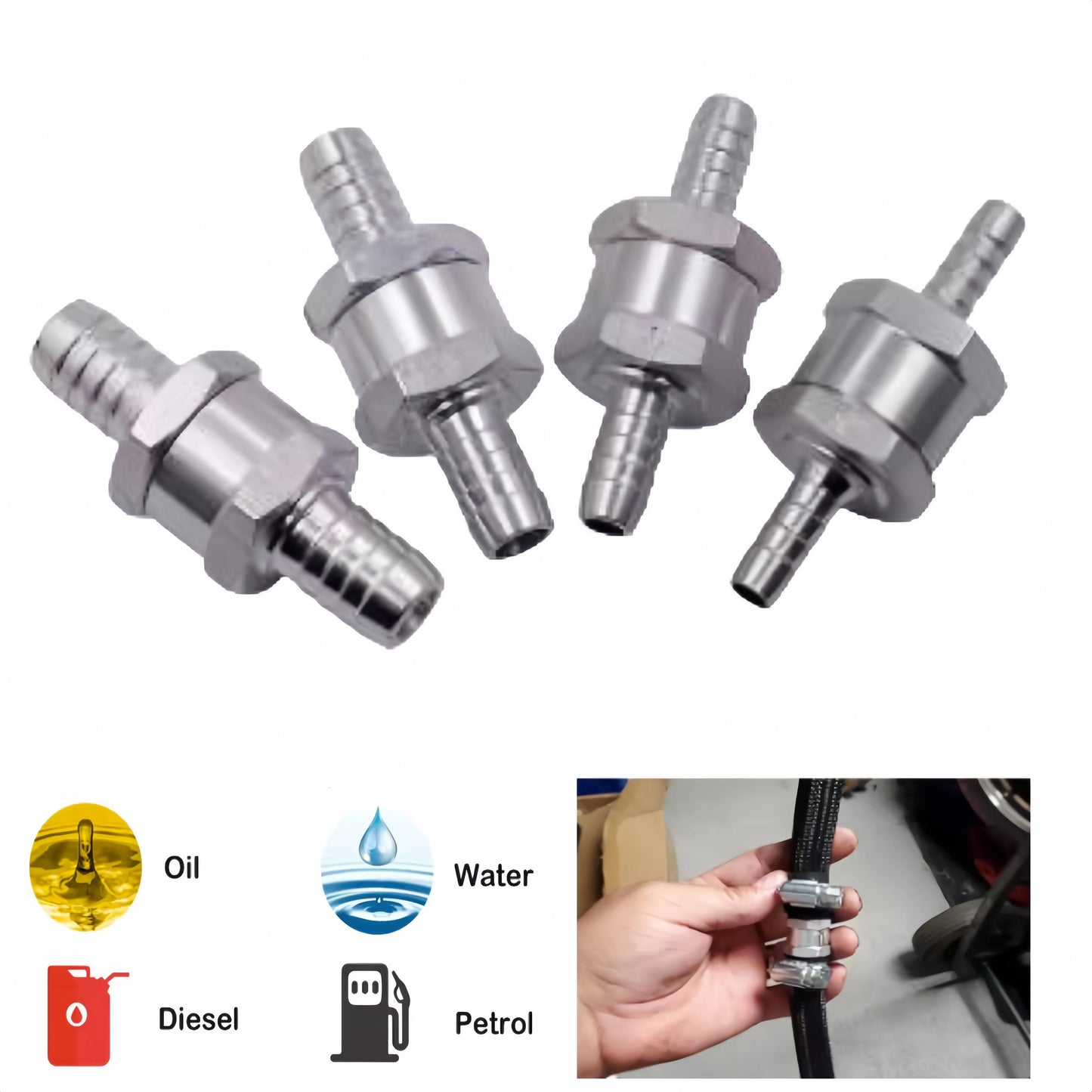 Universelles Rückschlagventil Aus Aluminiumlegierung, 6 Mm, 8 Mm, 10 Mm, Für Peugeot, Renault, Marine, Motorrad, Benzin, Diesel