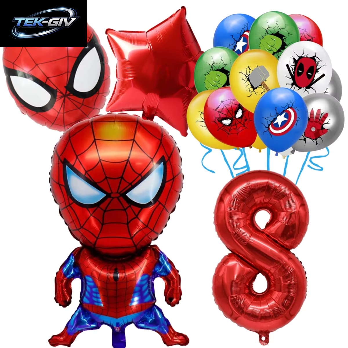 The Avengers Marvel Superheld Hulk Spider-Man Iron Man Ballon Latex Digitalballon Geburtstagsparty Babyparty the Avengers