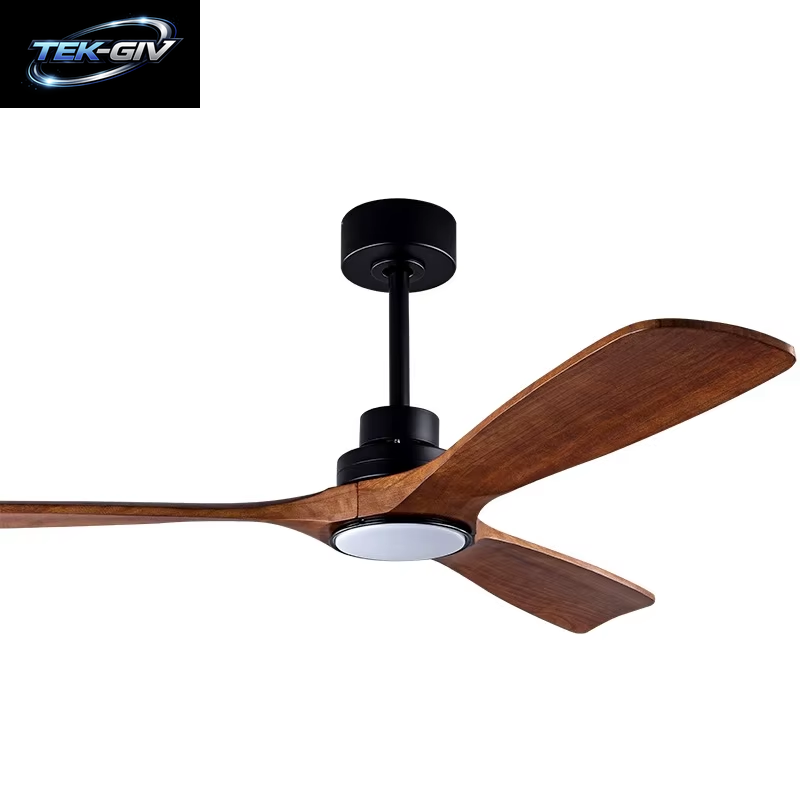 42 52 60 Zoll Deckenventilator Aus Holz Mit Lichtern, Fernbedienung, Leiser Gleichstrommotor, Ventiladores De Techo Für Wohnzimmer