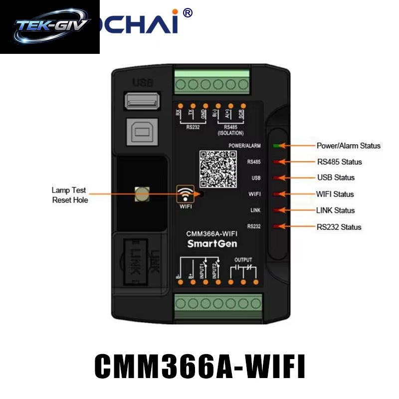 Smartgen CMM366A-ET Kabelgebundenes Ethernet Cloud Server Kommunikationsmodul Internet Monitor Bedienfeld CM366A-WIFI