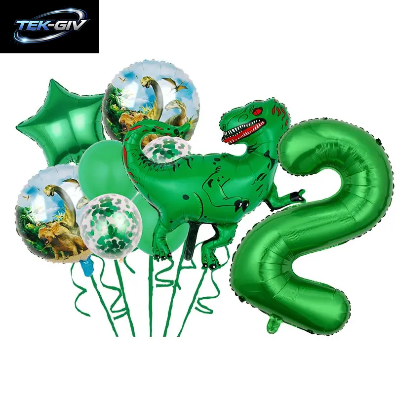 Dinosaurier Geburtstag Party Dekoration Papier Geschirr Set Tassen Teller Tischdecke Thema Luftballons Glücklich Hintergrund Liefert Für Kinder Jungen