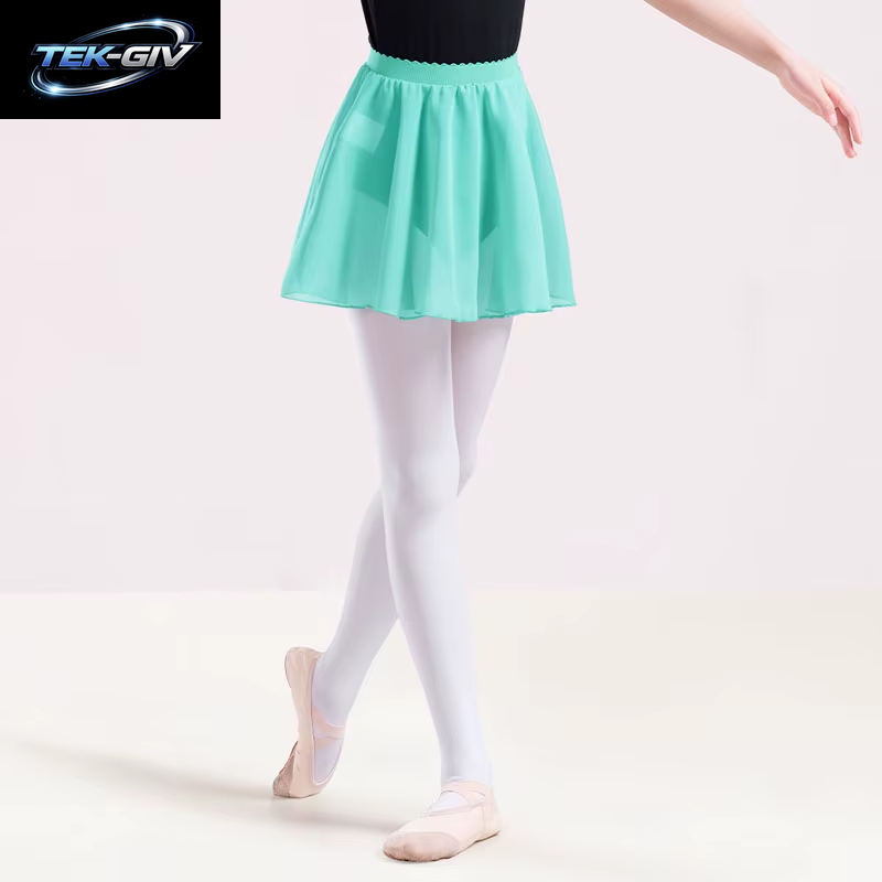 Ballettrock Für Mädchen, Tutu-Röcke Für Ballett, Tanz, Chiffon-Röcke, Elastische Taille, Kurzer Ballettrock Für Mädchen