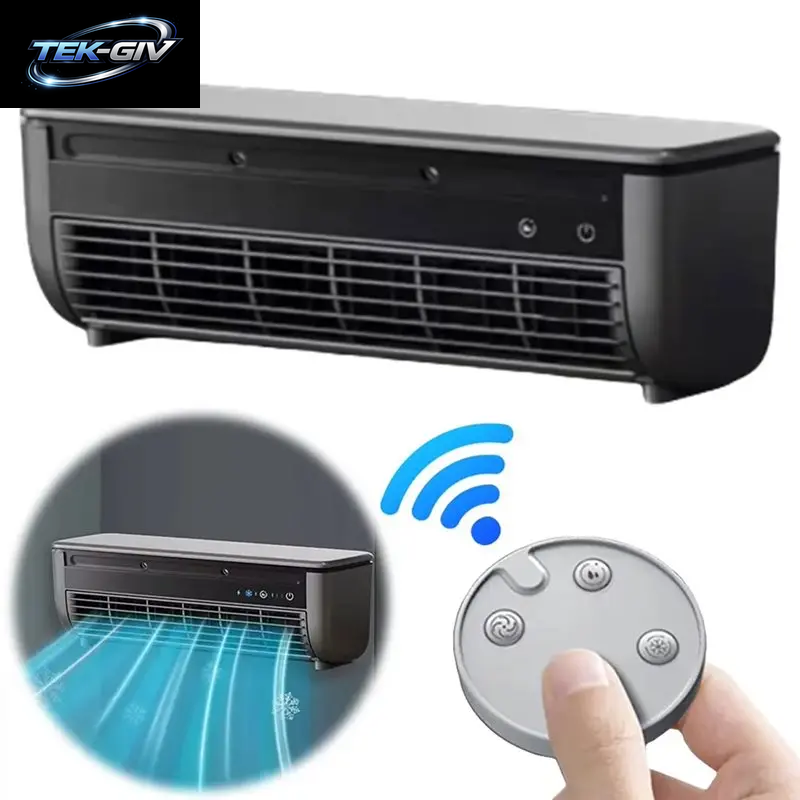 【KITCHEN Gadget】Wandmontierter Mini-Luftkühler, Blattloser, Schnell Kühlender Ventilator, Kabellos, Leise, Elektrisch, Mit Fernb