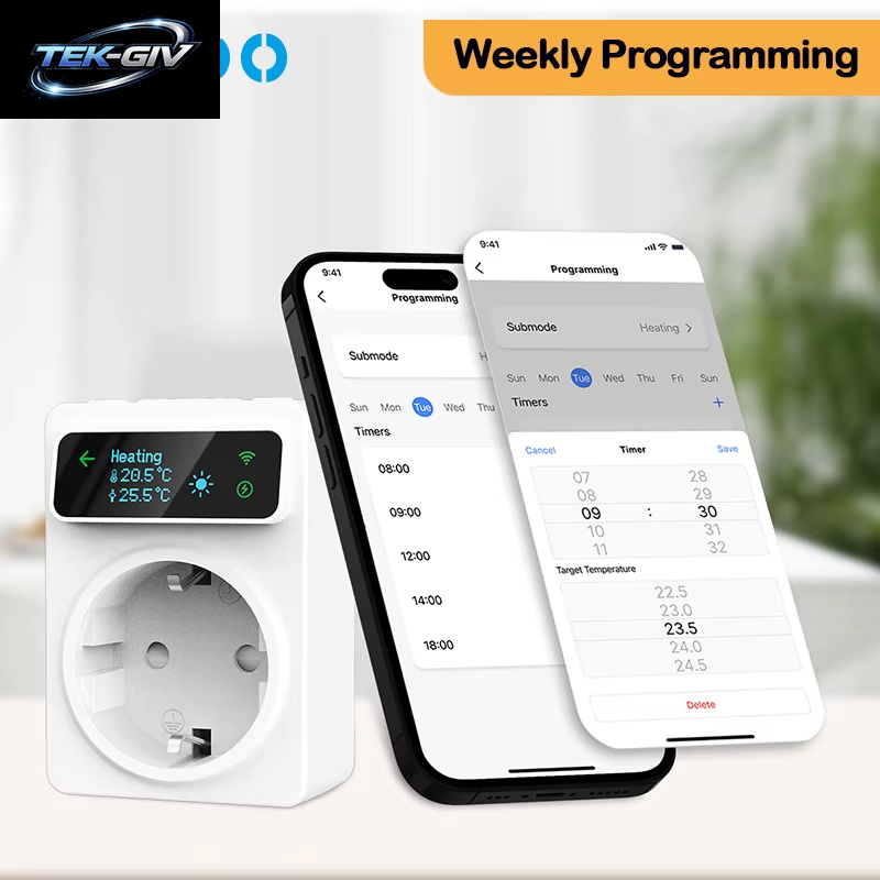 Wifi Tuya Smart Steckdose Thermostat 220V Temperatur Controller Boden Heizung Kühlung Thermostat Unterstützung Stimme Alexa Google Hause