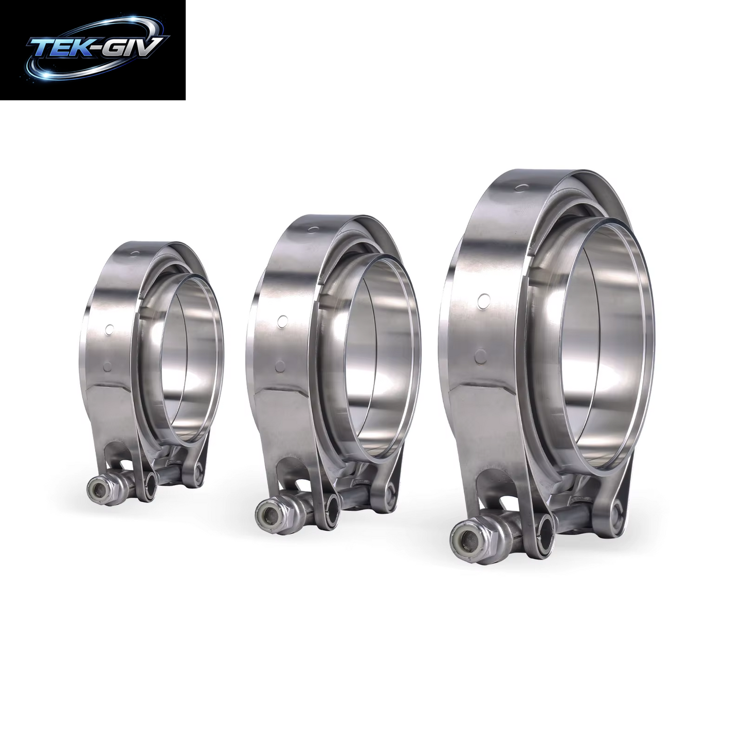 304 Edelstahl 2" 2,25" 2,5 3 Zoll 51 63 76 Mm V-Band-Klemme Turbo-Auspuffrohr V-Band-Klemme Männlich Weiblich Flansch V-Klemme-Kits