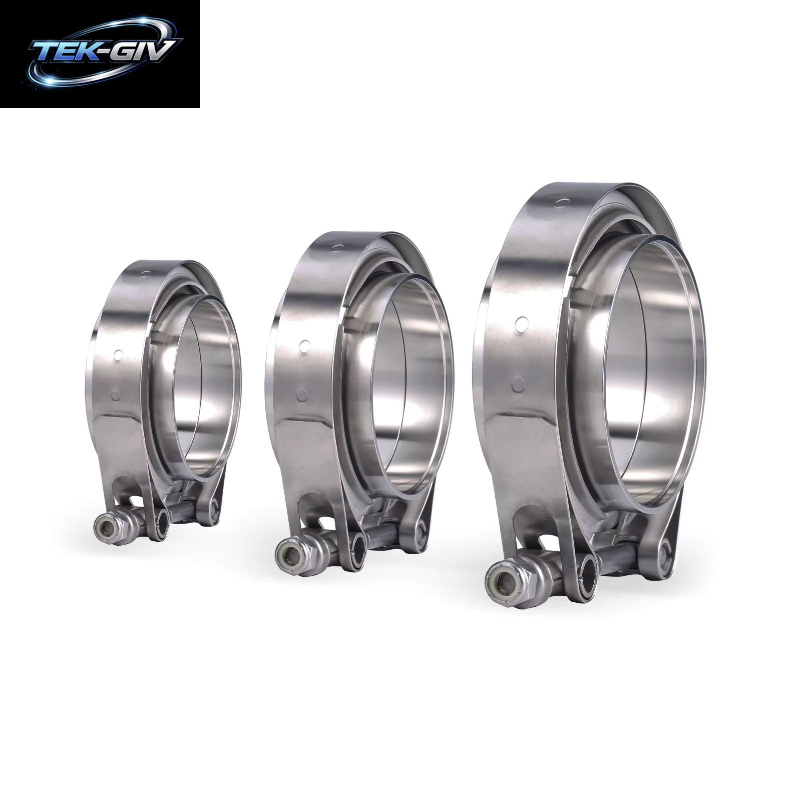 304 Edelstahl 2" 2,25" 2,5 3 Zoll 51 63 76 Mm V-Band-Klemme Turbo-Auspuffrohr V-Band-Klemme Männlich Weiblich Flansch V-Klemme-Kits